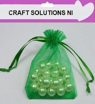 11cm x 16cm - EMERALD GREEN - PREMIUM ORGANZA BAGS - WEDDING FAVOURS / JEWELLERY POUCHES / GIFTS