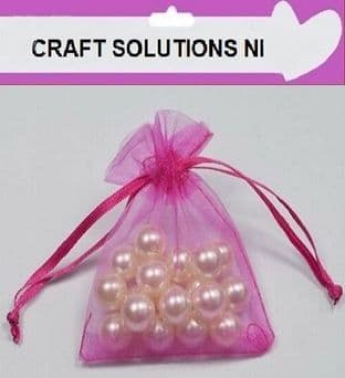 11cm x 16cm - FUSCHIA - PREMIUM ORGANZA BAGS - WEDDING FAVOURS / JEWELLERY POUCHES / GIFTS