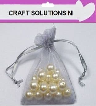 11cm x 16cm - SILVER - PREMIUM ORGANZA BAGS - WEDDING FAVOURS / JEWELLERY POUCHES / GIFTS