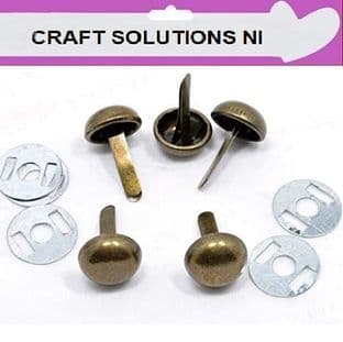 12mm ANTIQUE BRONZE ROUND BOTTOM BASE Bag & Purse Feet - Handbag Purse Studs