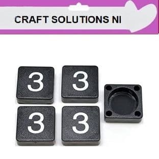 3 - BLACK SCRABBLE NUMBERS & SYMBOLS - 0 1 2 3 4 5 6 7 8 9 @ &