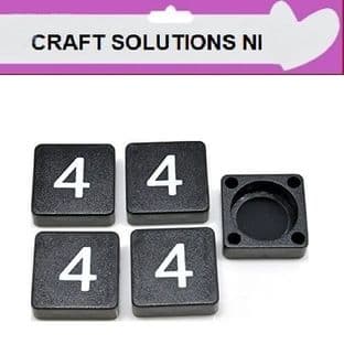 4 - BLACK SCRABBLE NUMBERS & SYMBOLS - 0 1 2 3 4 5 6 7 8 9 @ &