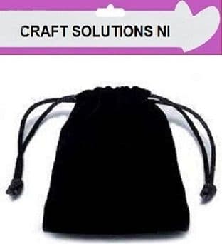 5cm x 7cm - Black - Luxury Velvet - Gift Pouches Jewellery Pouches - Wholesale Price UK