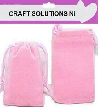 5cm x 7cm - Pink - Luxury Velvet - Gift Pouches Jewellery Pouches - Wholesale Price UK