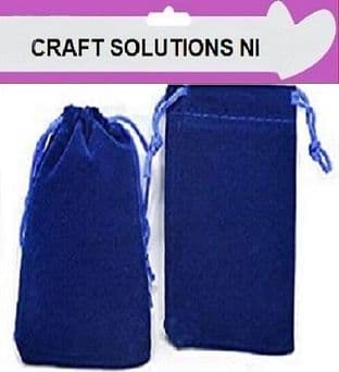 5cm x 7cm - Royal Blue - Luxury Velvet - Gift Pouches Jewellery Pouches - Wholesale Price UK