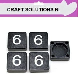 6 - BLACK SCRABBLE NUMBERS & SYMBOLS - 0 1 2 3 4 5 6 7 8 9 @ &