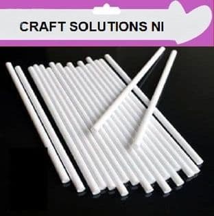 6" WHITE PLASTIC HOLLOW LOLLIPOP STICKS / CAKE POPS / SWEETS / LOLLIES
