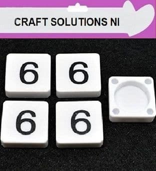 6 - WHITE SCRABBLE NUMBERS & SYMBOLS - 0 1 2 3 4 5 6 7 8 9 @ &