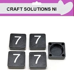 7 - BLACK SCRABBLE NUMBERS & SYMBOLS - 0 1 2 3 4 5 6 7 8 9 @ &
