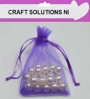 7cm x 9cm - CADBURY PURPLE PREMIUM ORGANZA BAGS - WEDDING FAVOURS / JEWELLERY POUCHES / GIFTS