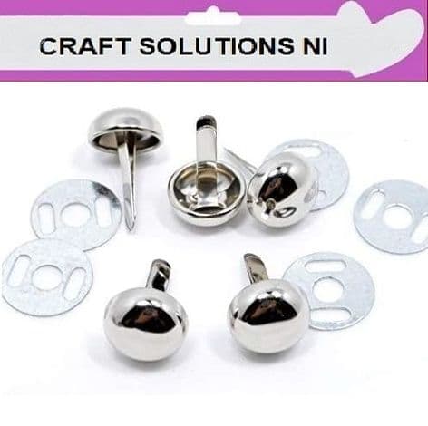 8mm SILVER ROUND BOTTOM BASE Bag & Purse Feet - Handbag  Purse Studs