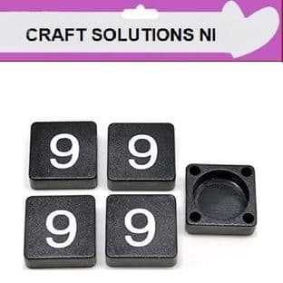 9 - BLACK SCRABBLE NUMBERS & SYMBOLS - 0 1 2 3 4 5 6 7 8 9 @ &