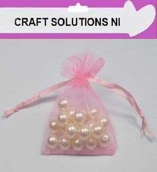9cm x 12cm - LIGHT PINK PREMIUM ORGANZA BAGS - WEDDING FAVOURS / JEWELLERY POUCHES / GIFTS