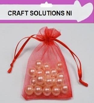 9cm x 12cm - RED PREMIUM ORGANZA BAGS - WEDDING FAVOURS / JEWELLERY POUCHES / GIFTS