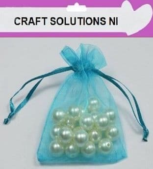 9cm x 12cm - TURQUOISE BLUE PREMIUM ORGANZA BAGS - WEDDING FAVOURS / JEWELLERY POUCHES / GIFTS