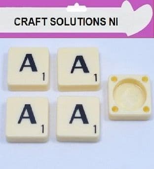 A - IVORY QUALITY SCRABBLE TILE LETTERS - PACKS OF 5,10,20,50. - GAME PIECES