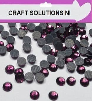 AA GRADE HOT FIX - AMETHYST - RHINESTONES DIAMANTE GEMS 3mm (SS10) - 4mm (SS16) - 5mm (SS20)