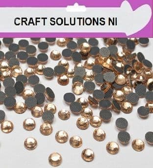 AA GRADE HOT FIX - LIGHT PEACH - RHINESTONES DIAMANTE GEMS 3mm (SS10) - 4mm (SS16) - 5mm (SS20)