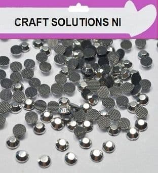 AA GRADE HOT FIX - MINE SILVER - RHINESTONES DIAMANTE GEMS 3mm (SS10) - 4mm (SS16) - 5mm (SS20)