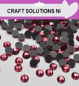 AA GRADE HOT FIX - ROSE - RHINESTONES DIAMANTE GEMS 3mm (SS10) - 4mm (SS16) - 5mm (SS20)