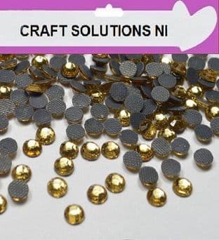 AA GRADE HOT FIX - TOPAZ - RHINESTONES DIAMANTE GEMS 3mm (SS10) - 4mm (SS16) - 5mm (SS20)