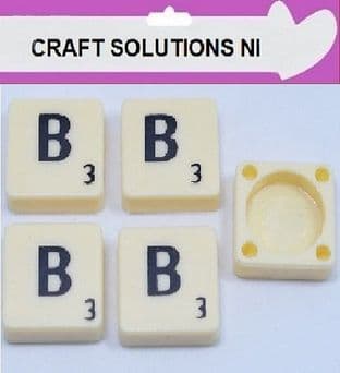 B - IVORY QUALITY SCRABBLE TILE LETTERS - PACKS OF 5,10,20,50. - GAME PIECES