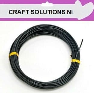 BLACK - ALUMINIUM CRAFT WIRE - MODELLING, JEWELLERY - 4 SIZES
