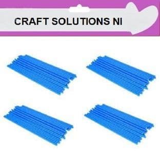 BLUE - PLASTIC LOLLIPOP STICKS / CAKE POPS / SWEETS / LOLLIES / CRAFTS