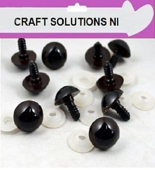 Brown Plastic Safety CRAFT EYES / Teddy Bear / Soft Toys / Animal Eyes