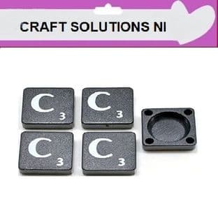 C - BLACK QUALITY SCRABBLE TILE LETTERS - PACKS OF 5,10,20,50. - GAME PIECES