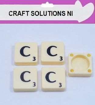 C - IVORY QUALITY SCRABBLE TILE LETTERS - PACKS OF 5,10,20,50. - GAME PIECES