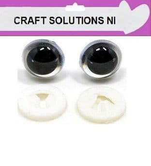 CLEAR CRYSTAL EYES - PLASTIC BACKS - Teddy Bear Making Soft Toy Doll Animal