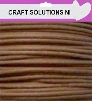 COFFEE - WAXED COTTON CORD 10 METRES LONG x 1mm THICKNESS - 23 COLOURS JEWELLERY MAKING