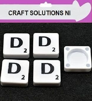 D - WHITE QUALITY SCRABBLE TILE LETTERS - PACKS OF 5,10,20,50. - GAME PIECES
