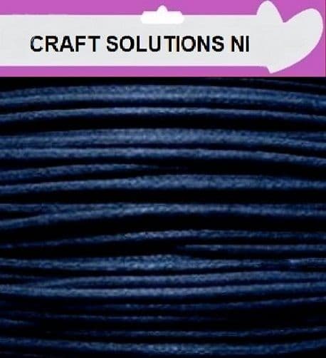 DARK BLUE - WAXED COTTON CORD 10 METRES LONG x 1mm THICKNESS - 23 COLOURS JEWELLERY MAKING