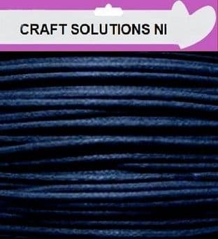 DARK BLUE - WAXED COTTON CORD 10 METRES LONG x 1mm THICKNESS - 23 COLOURS JEWELLERY MAKING