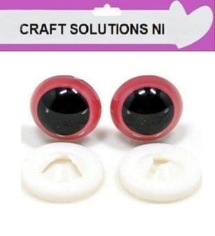 DARK PINK CRYSTAL EYES - PLASTIC BACKS - Teddy Bear Making Soft Toy Doll Animal