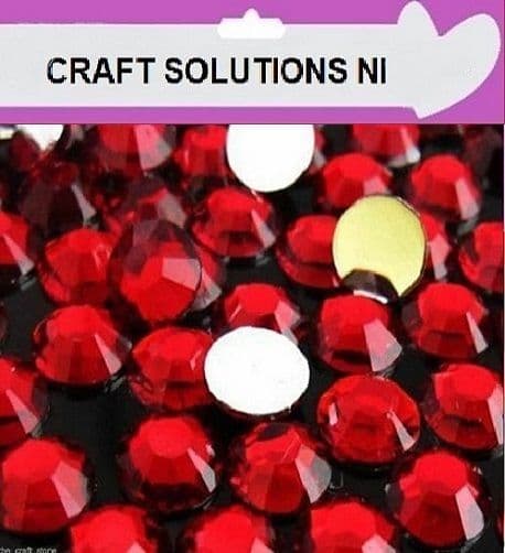 DARK RED - 1000 Flat Back Rhinestones Resin Gems Diamante Crystals 2mm 3mm 4mm 5mm