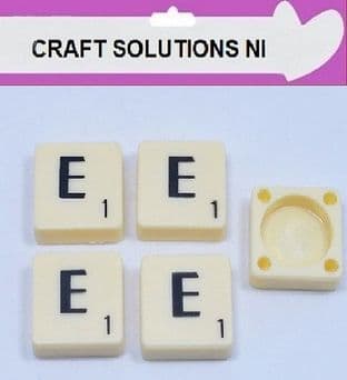 E - IVORY QUALITY SCRABBLE TILE LETTERS - PACKS OF 5,10,20,50. - GAME PIECES