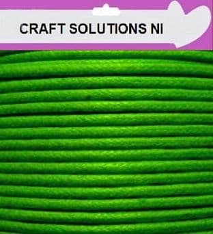 EMERALD GREEN - WAXED COTTON CORD 10 METRES LONG x 1mm THICKNESS - 23 COLOURS JEWELLERY MAKING
