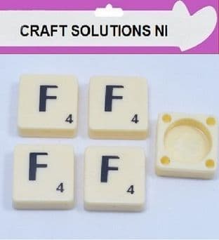 F - IVORY QUALITY SCRABBLE TILE LETTERS - PACKS OF 5,10,20,50. - GAME PIECES