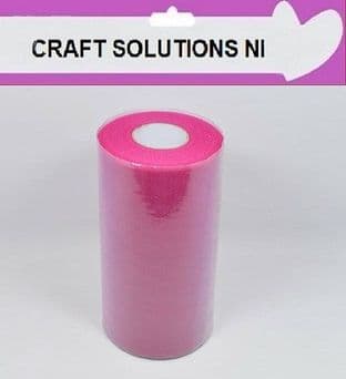 FUSCHIA - Tulle Roll - 6" Wide x 100yrds Craft Fabric - 24 Colours Available