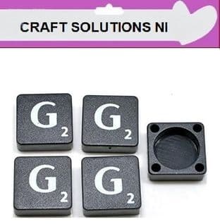 G - BLACK QUALITY SCRABBLE TILE LETTERS - PACKS OF 5,10,20,50. - GAME PIECES