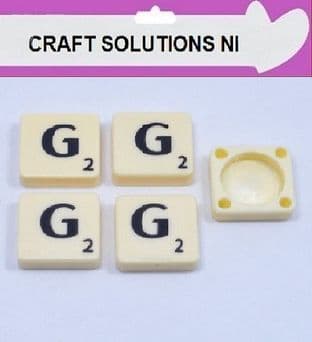 G - IVORY QUALITY SCRABBLE TILE LETTERS - PACKS OF 5,10,20,50. - GAME PIECES
