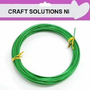 GREEN - ALUMINIUM CRAFT WIRE - MODELLING, JEWELLERY - 4 SIZES