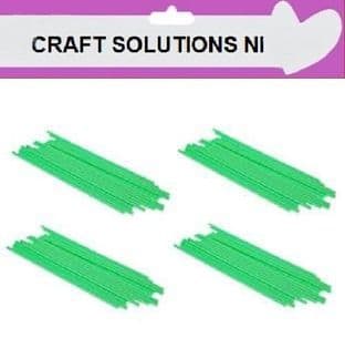 GREEN - PLASTIC LOLLIPOP STICKS / CAKE POPS / SWEETS / LOLLIES / CRAFTS