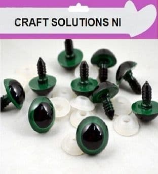 Green Plastic Safety CRAFT EYES / Teddy Bear / Soft Toys / Animal Eyes