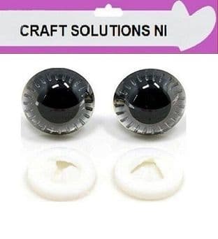 GREY OWL EYES - MANY COLOURS - PLASTIC BACKS - Teddy Bear Making Soft Toy Animal