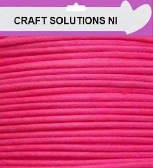 HOT PINK - WAXED COTTON CORD 10 METRES LONG x 1mm THICKNESS - 23 COLOURS JEWELLERY MAKING