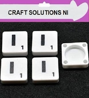 I - WHITE QUALITY SCRABBLE TILE LETTERS - PACKS OF 5,10,20,50. - GAME PIECES